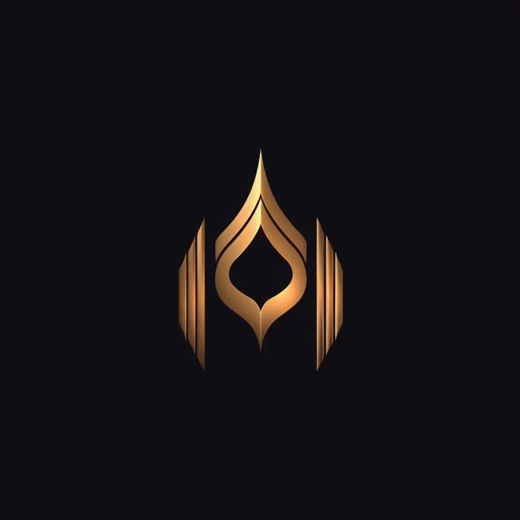 Logo with premium sound wave in gold and black colors - Image 1