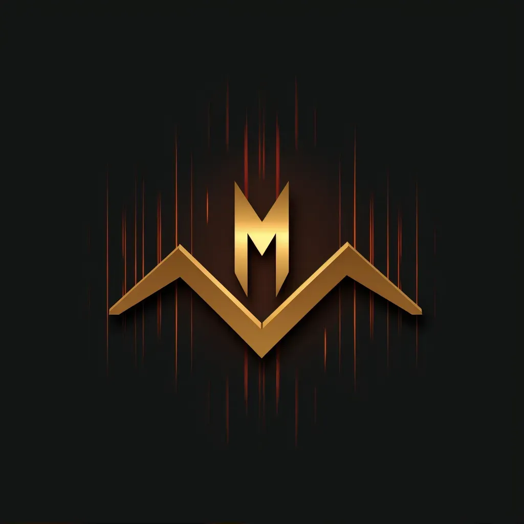 Logo with premium sound wave in gold and black colors - Image 2