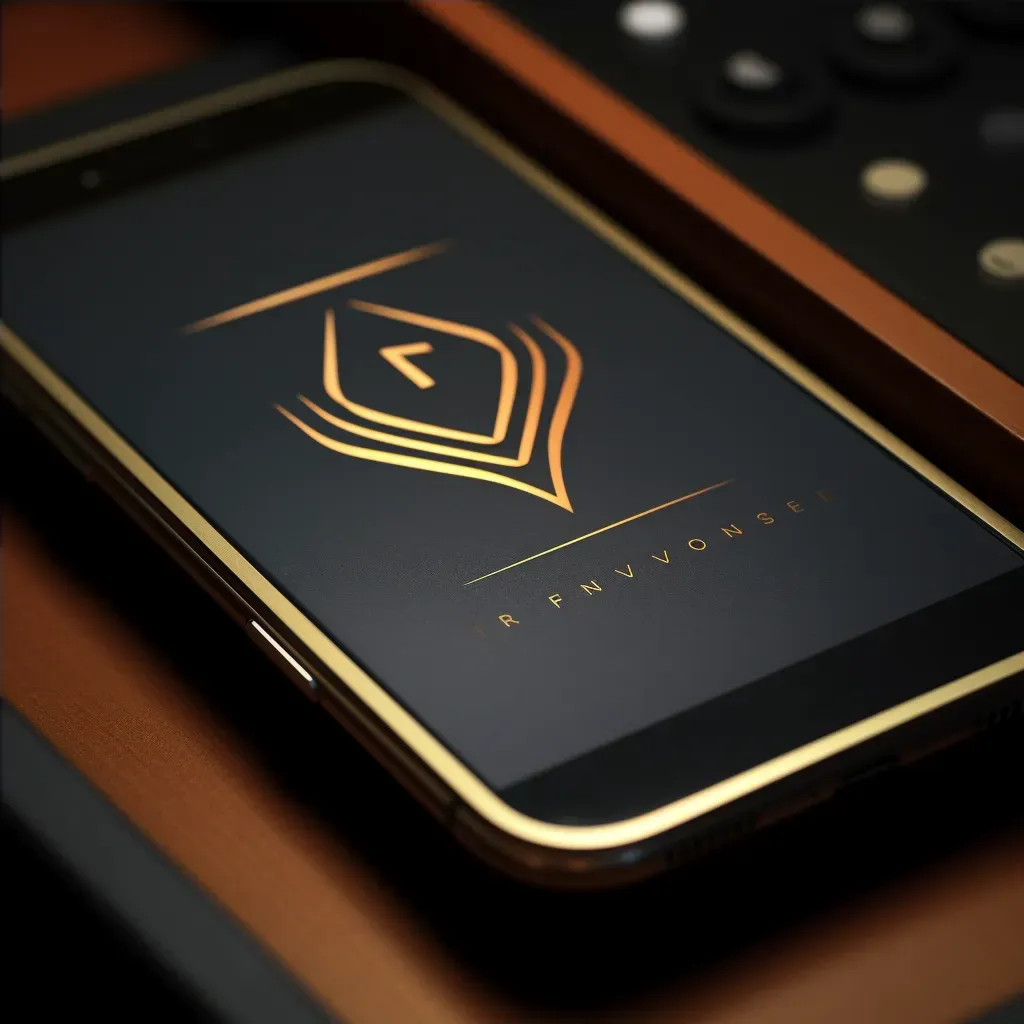 Logo with premium sound wave in gold and black colors - Image 4