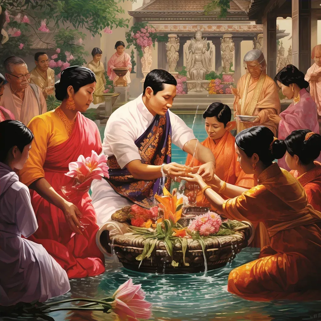 Ritualistic Water Blessing in Southeast Asia