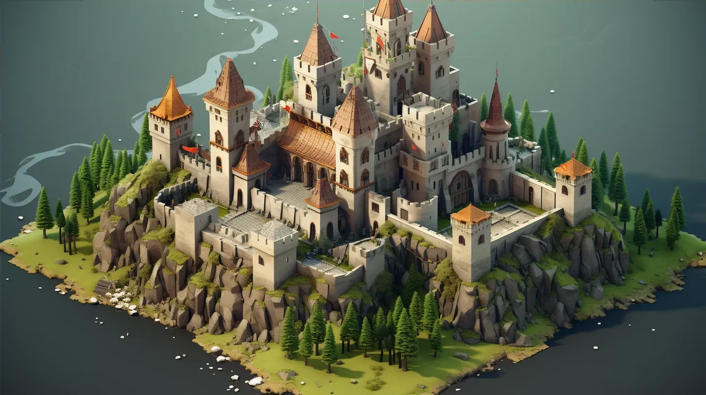 Medieval Castle in Low Poly