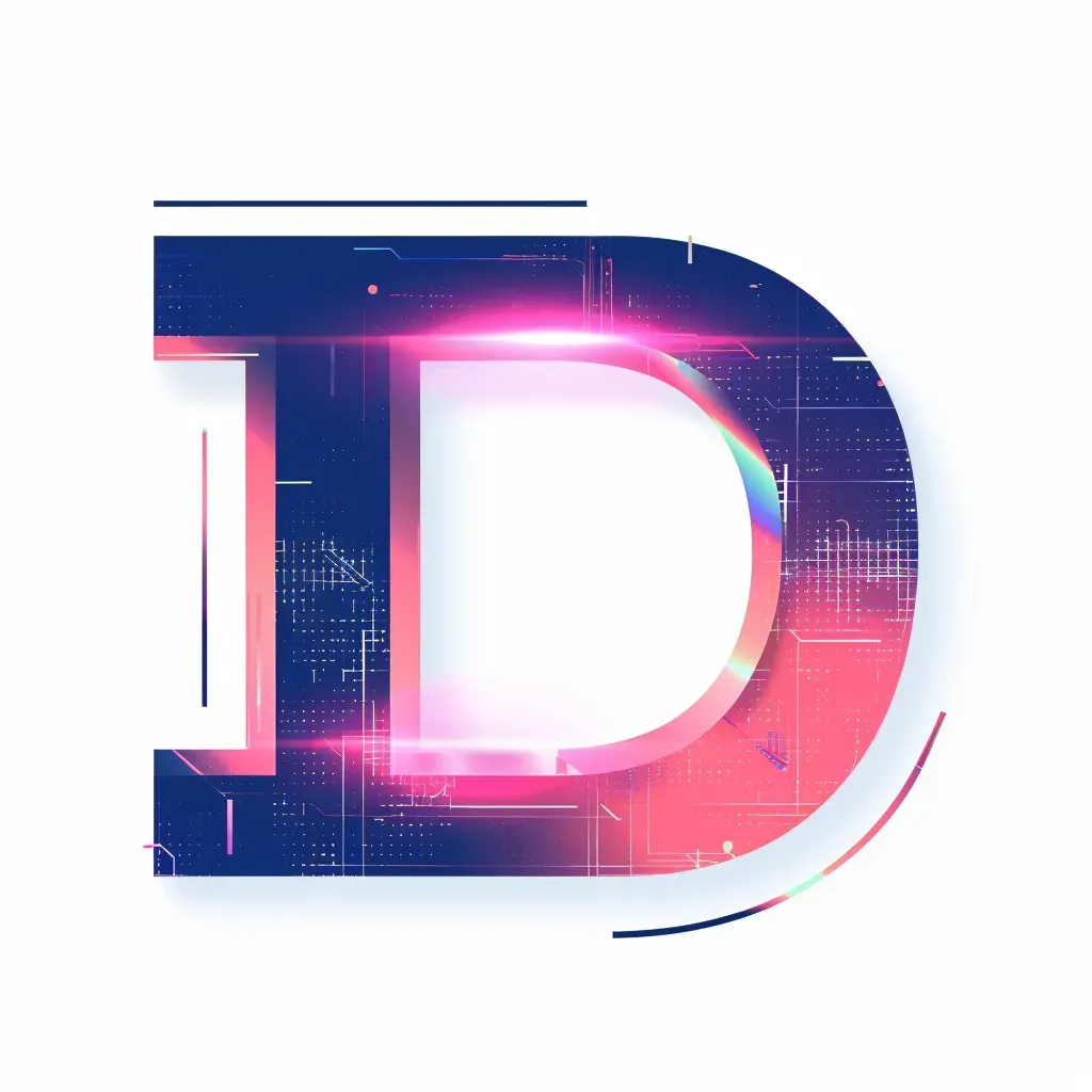 Neon Digital Letter Mark Logo