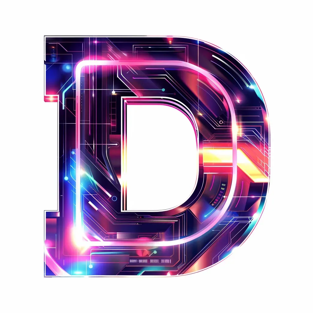 Neon Digital Letter Mark Logo - Image 3