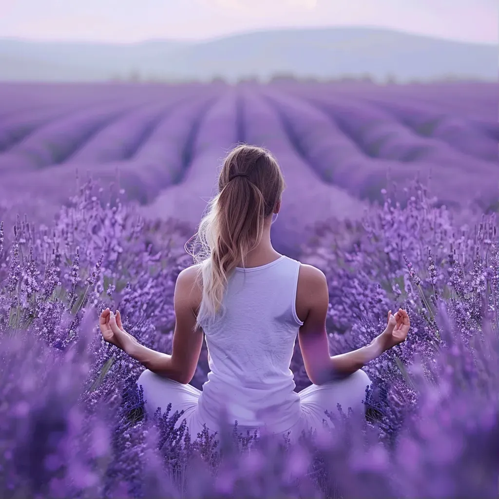 Yoga lavender field - Image 1