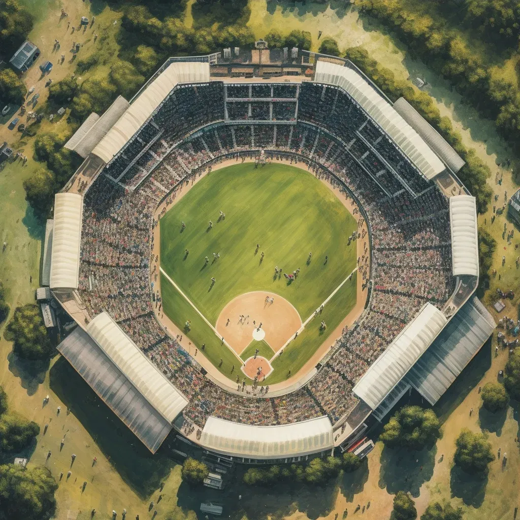 Cricket stadium aerial view - Image 3