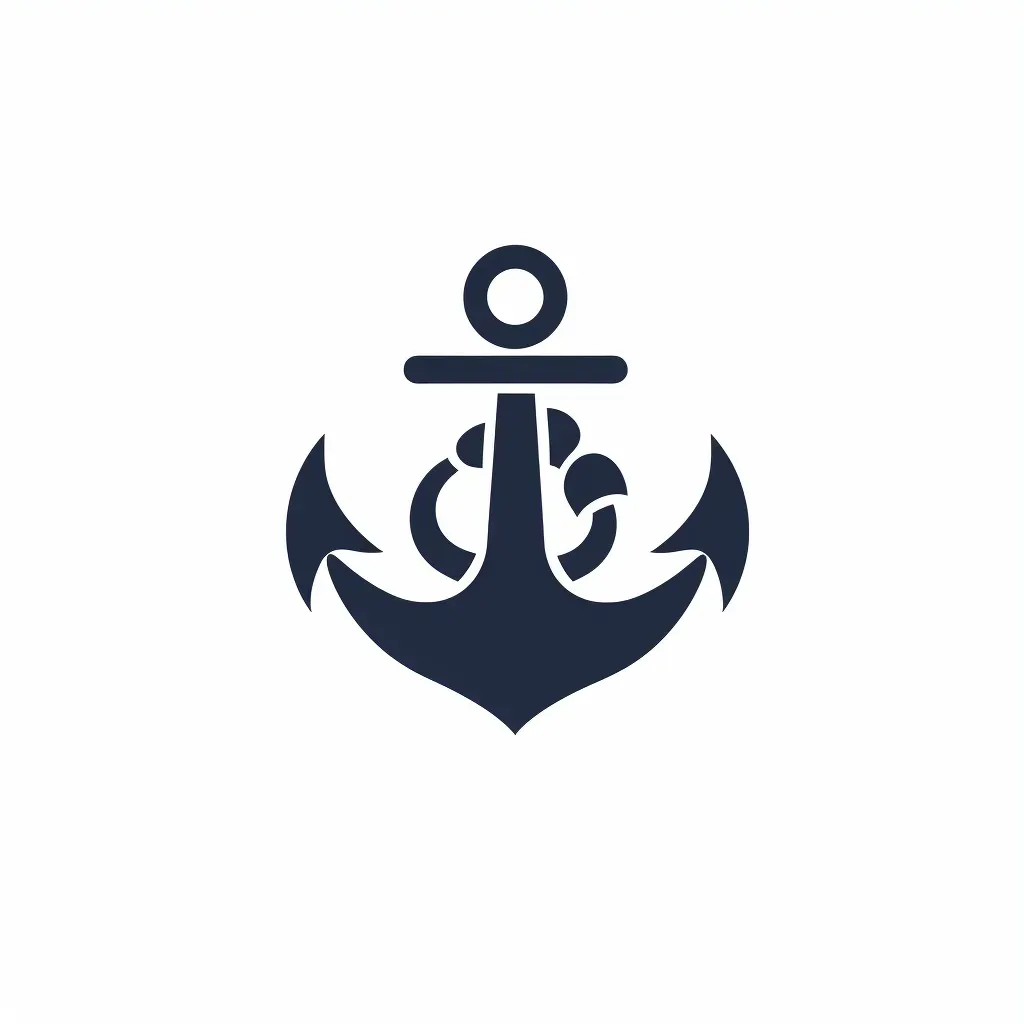 minimalist simple anchor shape logo - Image 3