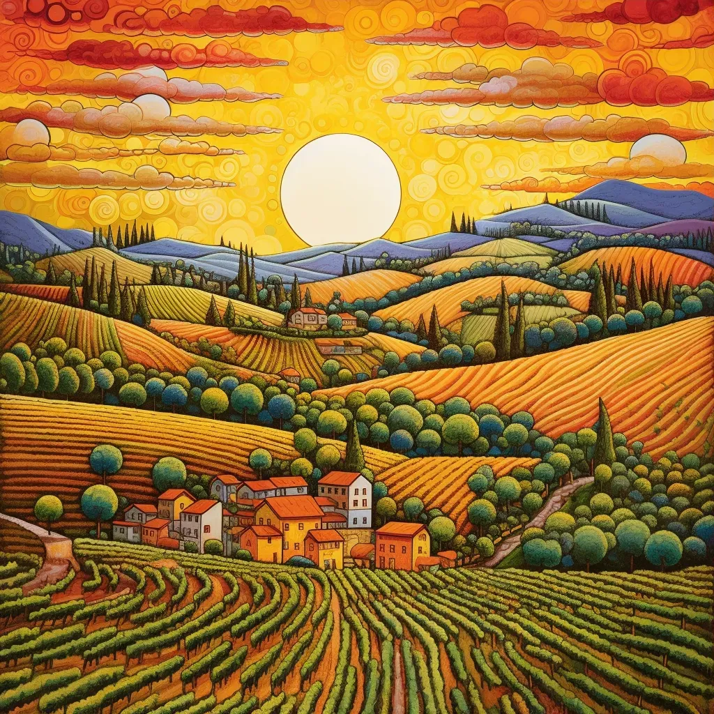 Sun-kissed Landscape of Italy