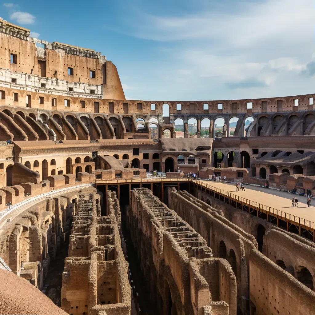 Ancient Roman architecture of the majestic Colosseum in Rome, Italy - Image 1