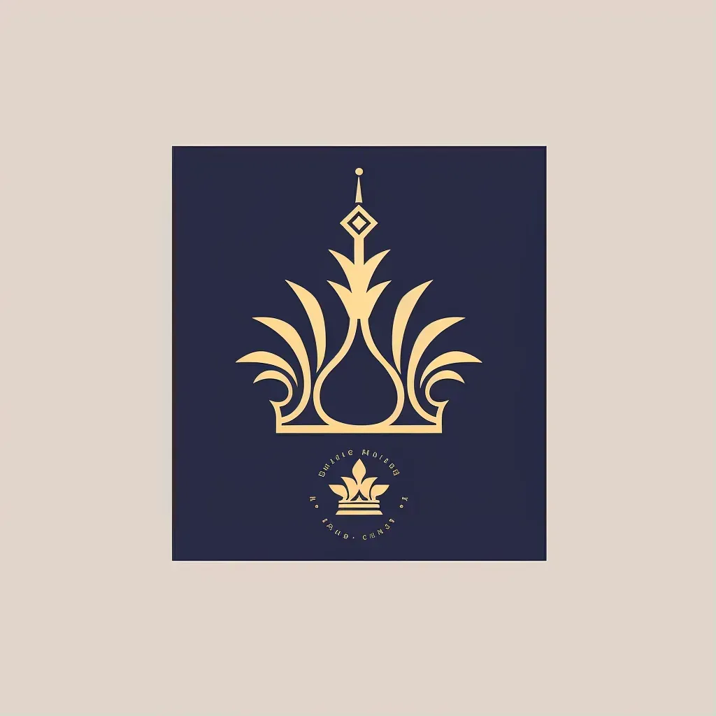 Elegant and sophisticated logo for a private banking firm with a crown icon in navy and gold - Image 1