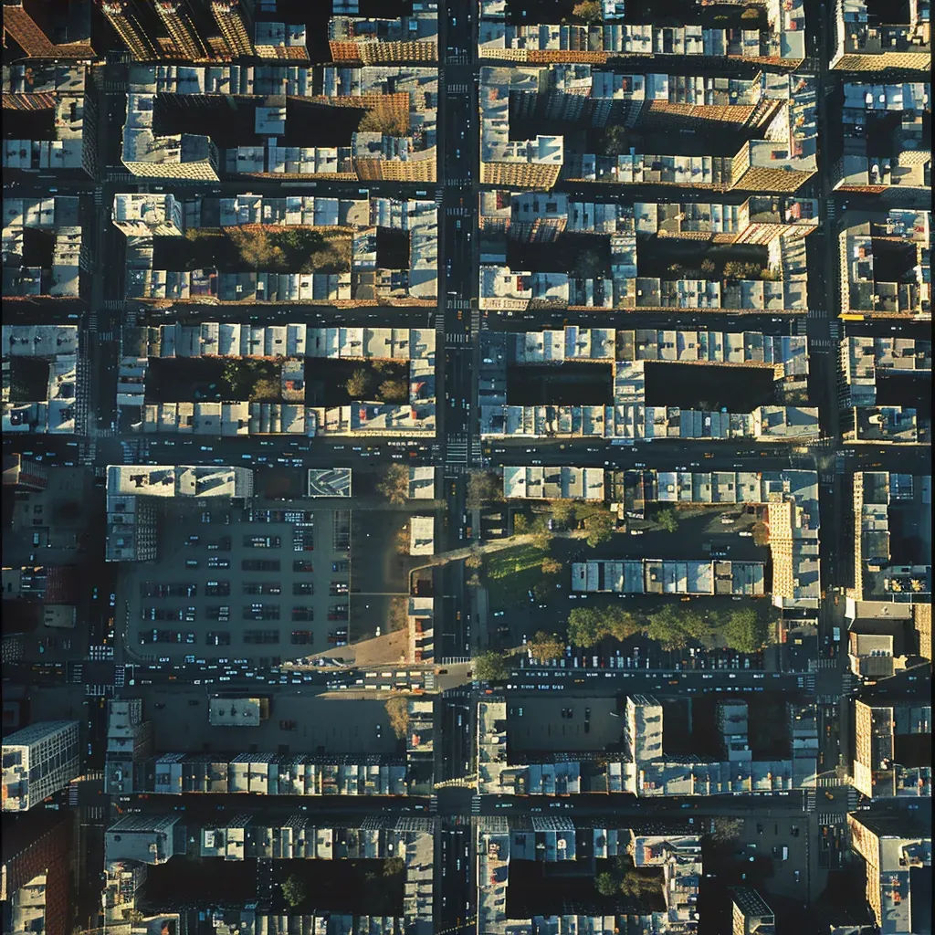 Urban Grid Aerial View