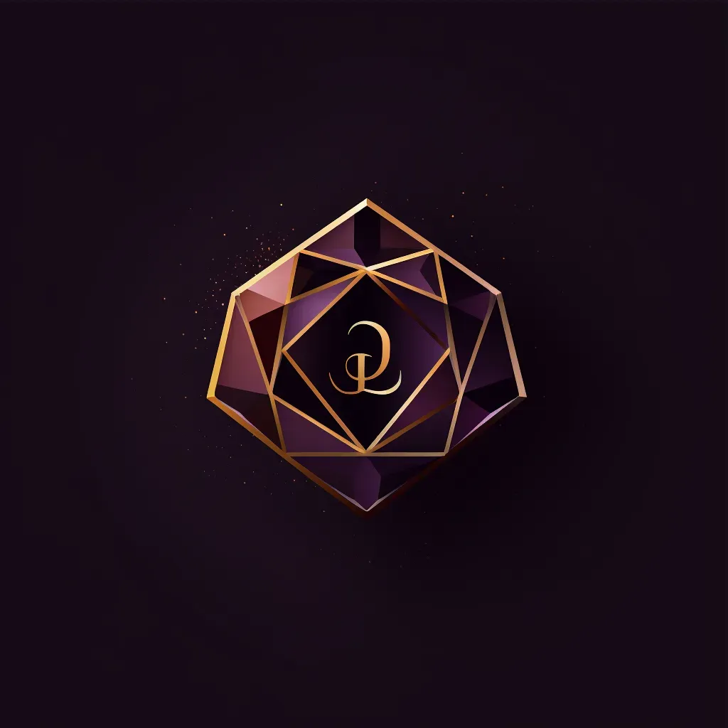 Luxurious gemstone logo for high-end jewelry brand in purple and gold - Image 3