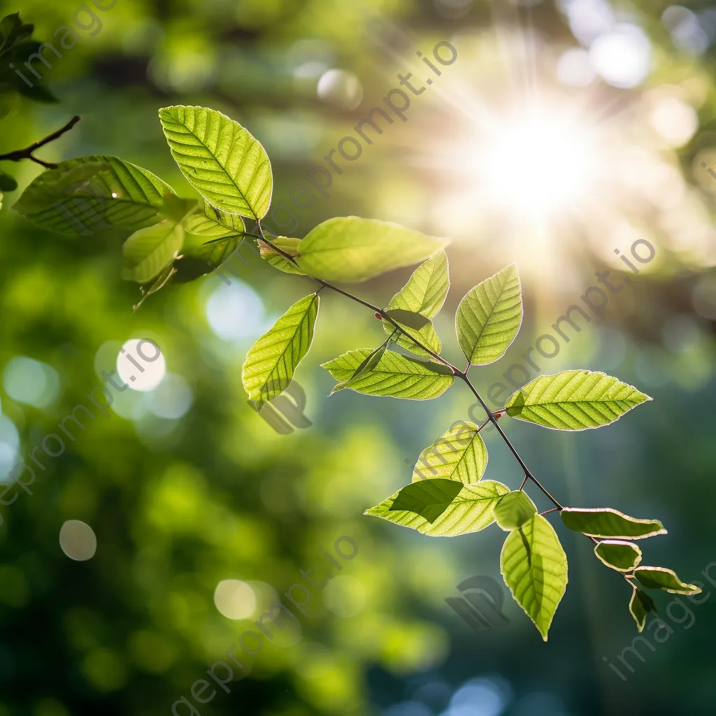 Backlit leaves illuminated by sunlight - Image 2