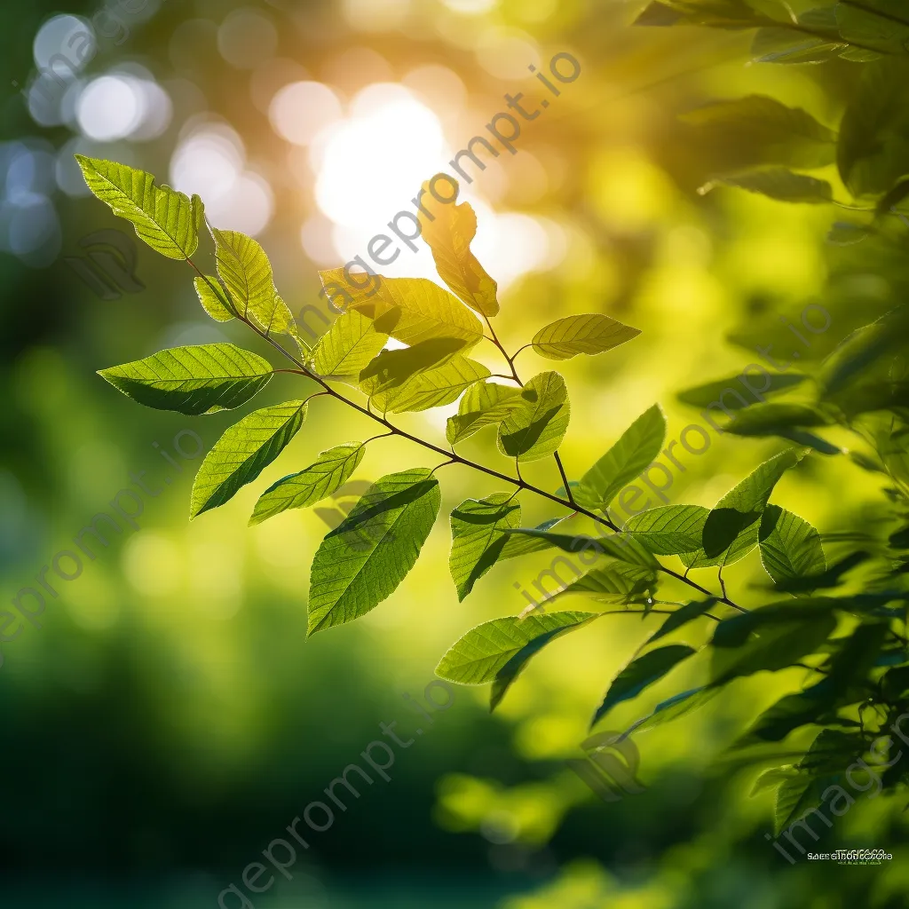 Backlit leaves illuminated by sunlight - Image 3