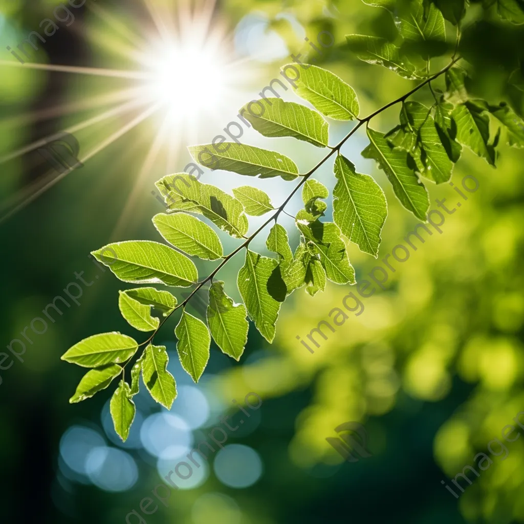 Backlit leaves illuminated by sunlight - Image 4