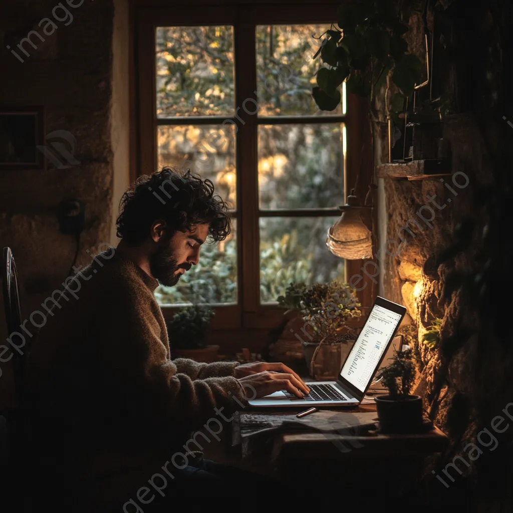 Freelancer programming in a stone cottage - Image 2