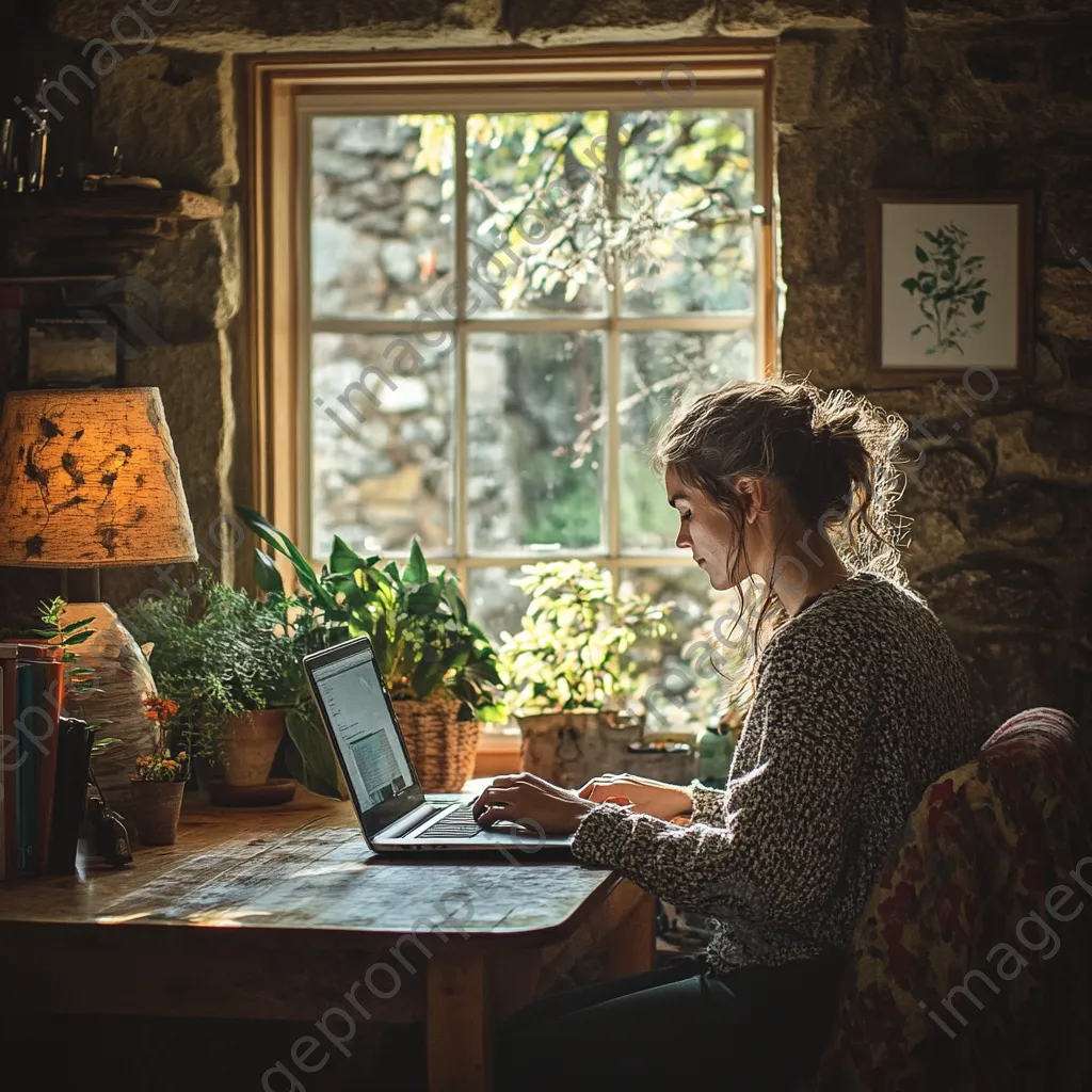 Freelancer programming in a stone cottage - Image 4