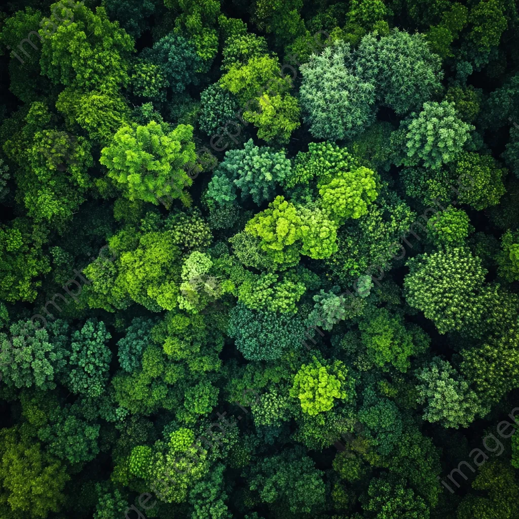 Aerial view of a dense bamboo forest - Image 1