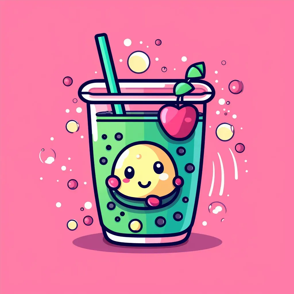 Playful Boba Tea Shop Logo