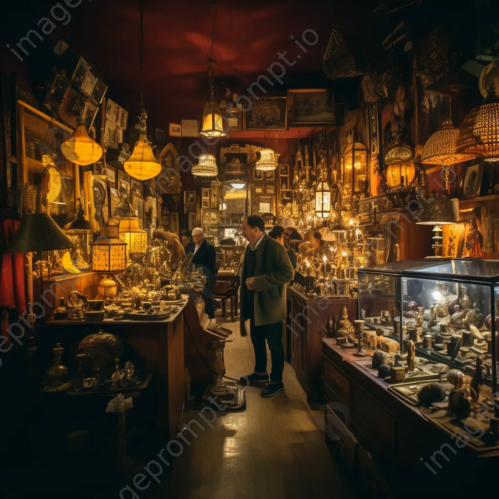 Interior of an antique shop showcasing unique vintage items - Image 2