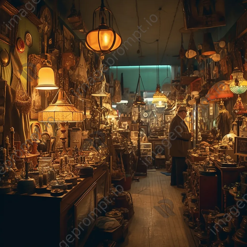 Interior of an antique shop showcasing unique vintage items - Image 3