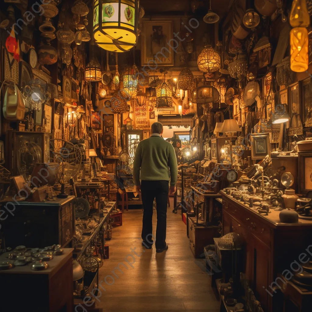 Interior of an antique shop showcasing unique vintage items - Image 4