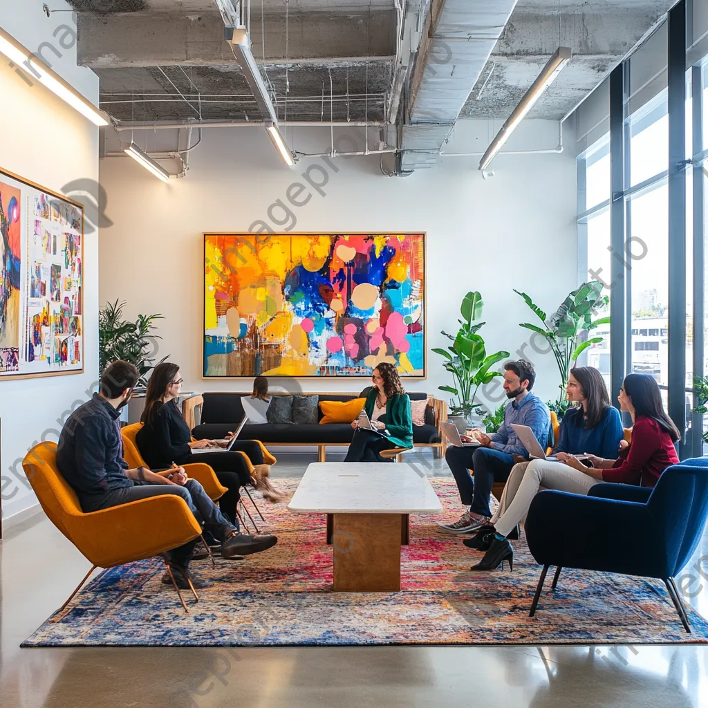 Teams in discussions in a flexible collaborative co-working space - Image 2