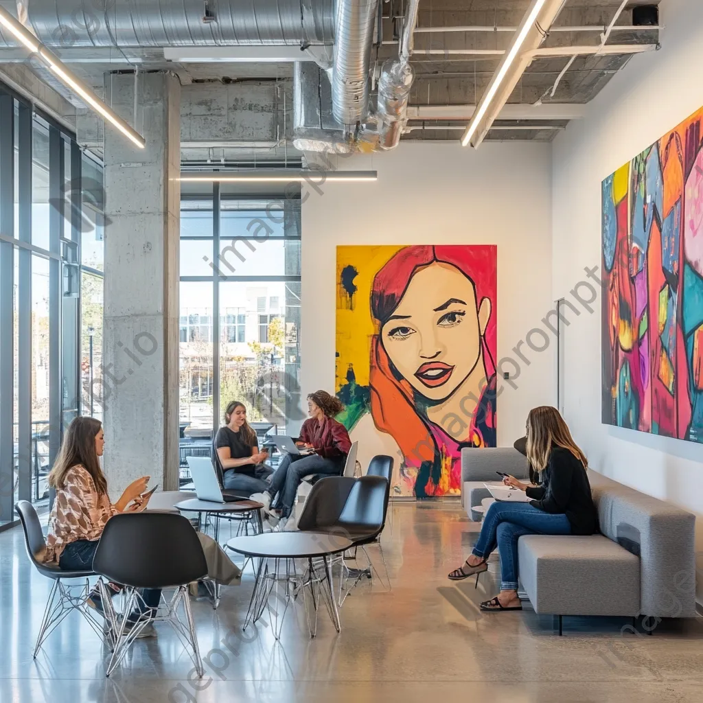 Teams in discussions in a flexible collaborative co-working space - Image 3