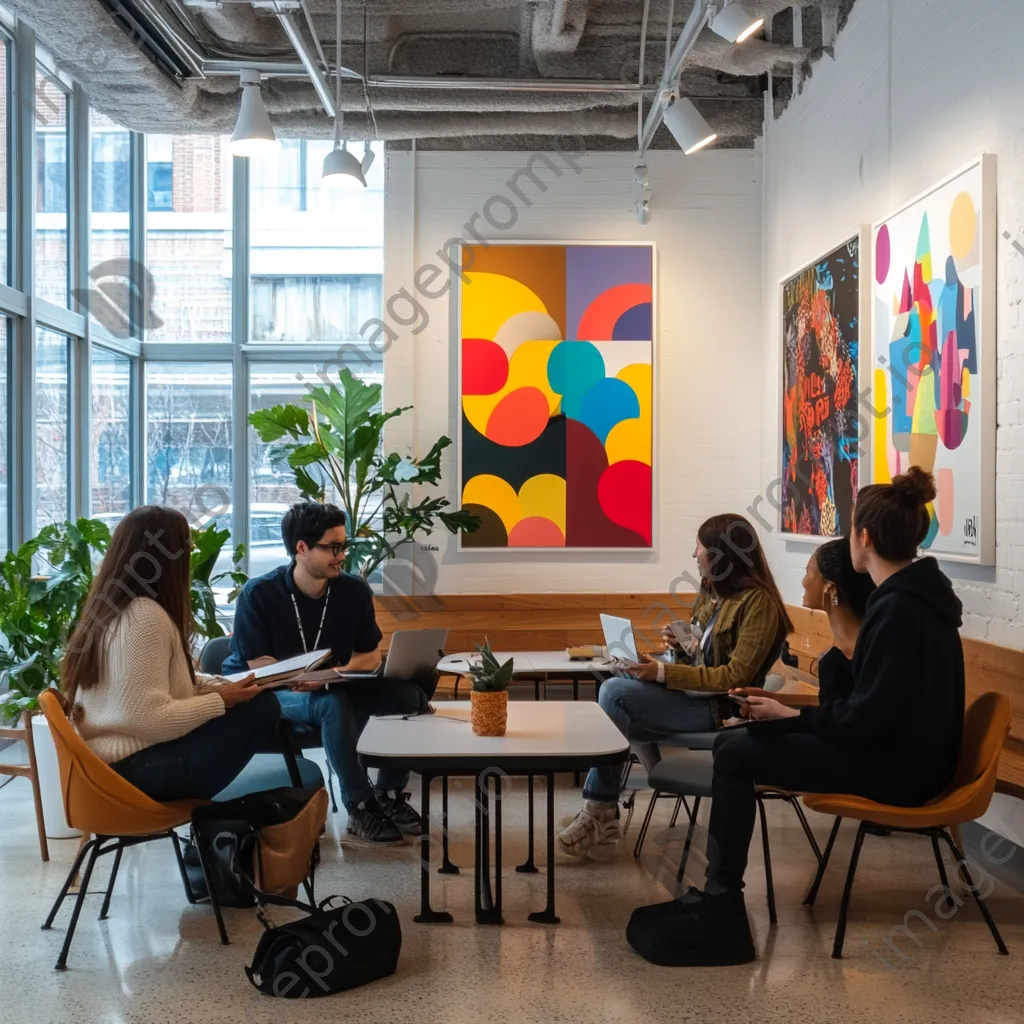 Teams in discussions in a flexible collaborative co-working space - Image 4