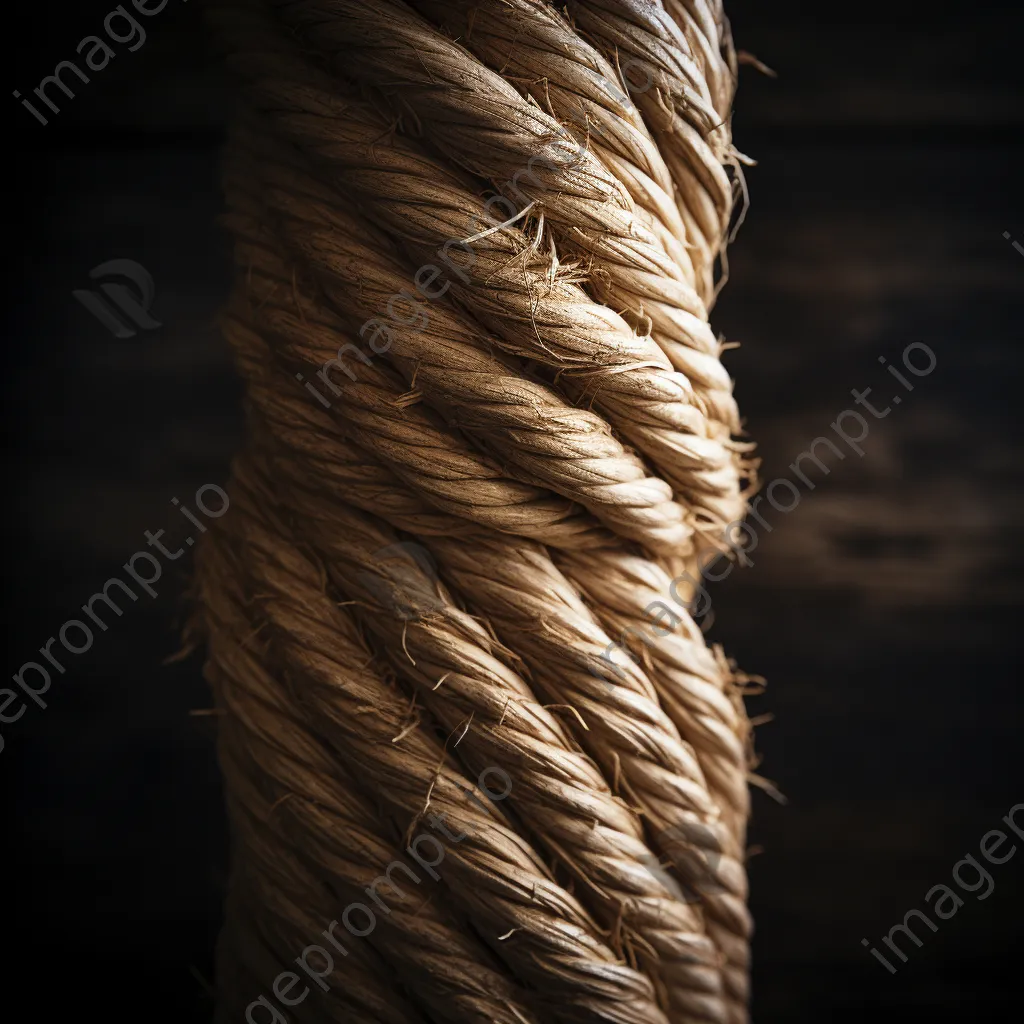 Natural fibers being twisted into rope - Image 3