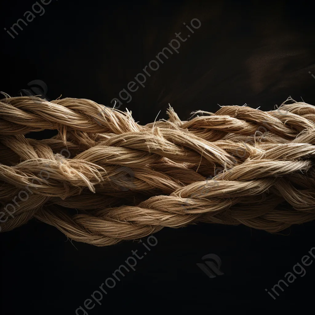 Natural fibers being twisted into rope - Image 4