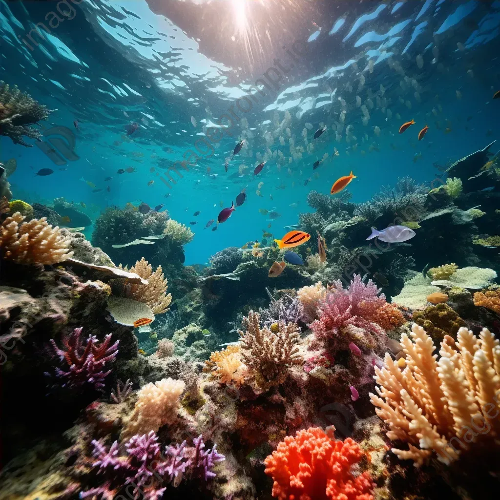 Dynamic coral reef teeming with underwater energy, shot with a Panasonic Lumix S1R. - Image 4