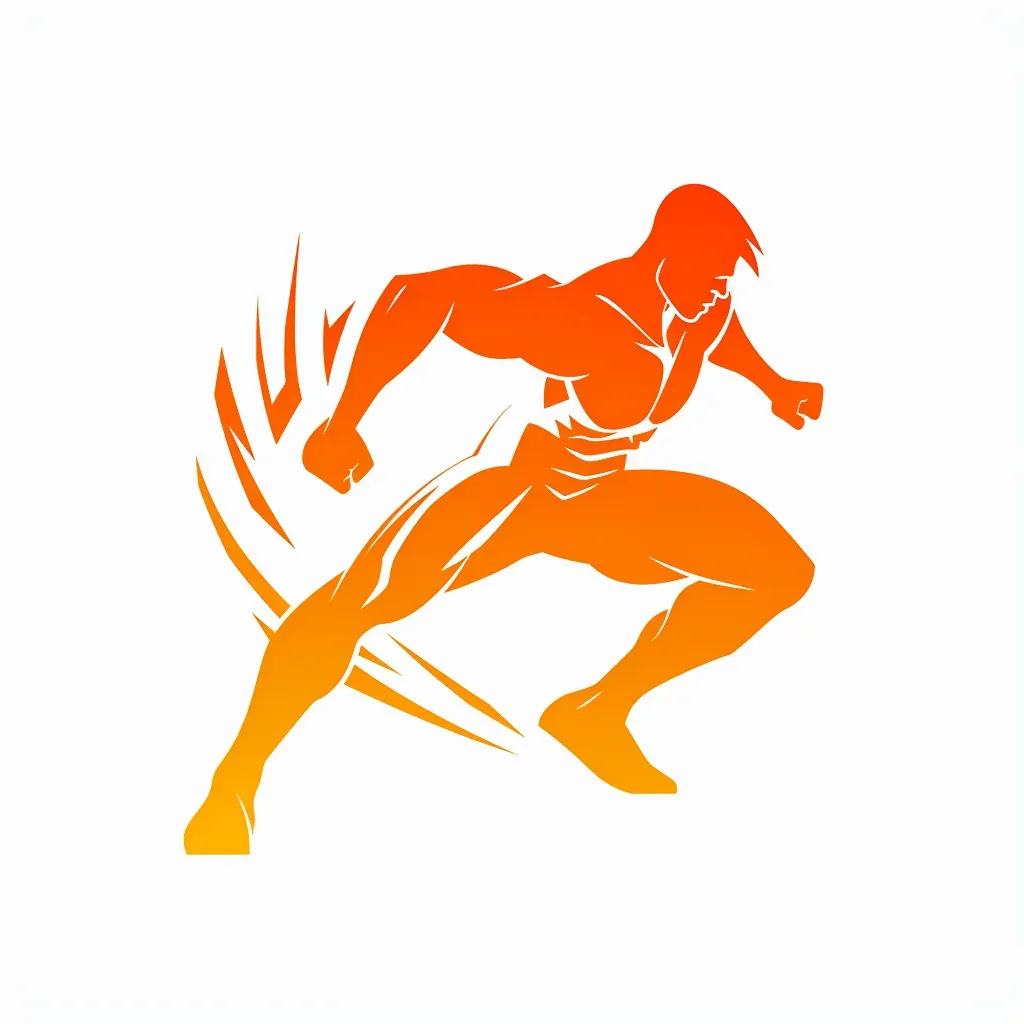 Fitness brand logo with energetic athlete in dynamic pose - Image 2