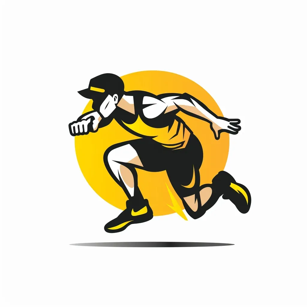 Fitness brand logo with energetic athlete in dynamic pose - Image 3