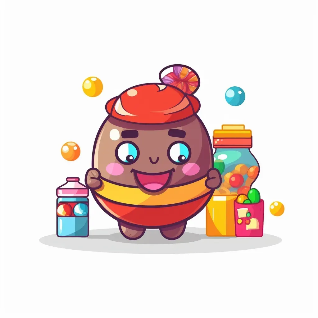 Joyful Candy Store Mascot Logo