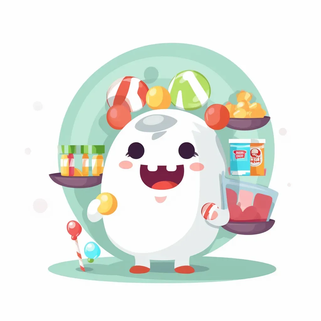 Joyful candy store mascot logo on a white background - Image 4