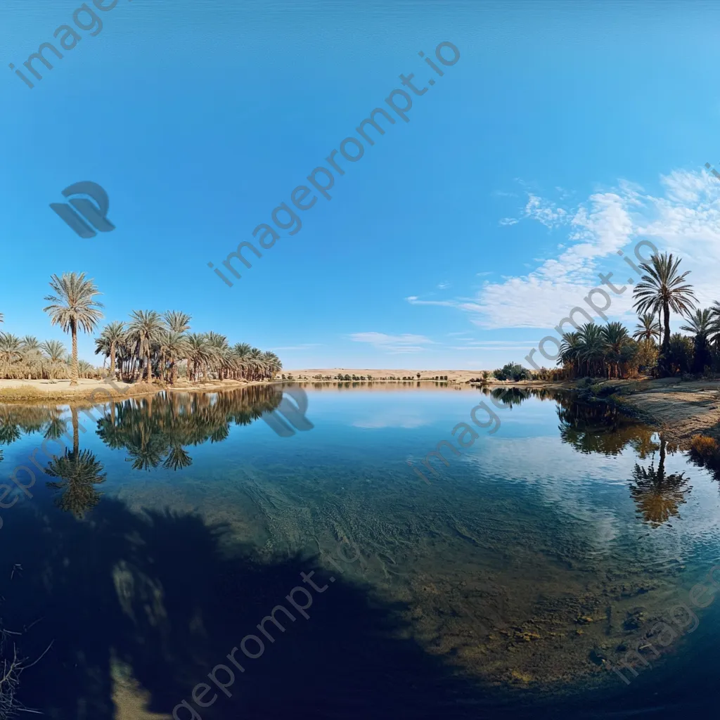 Panoramic view of a vibrant desert oasis - Image 3