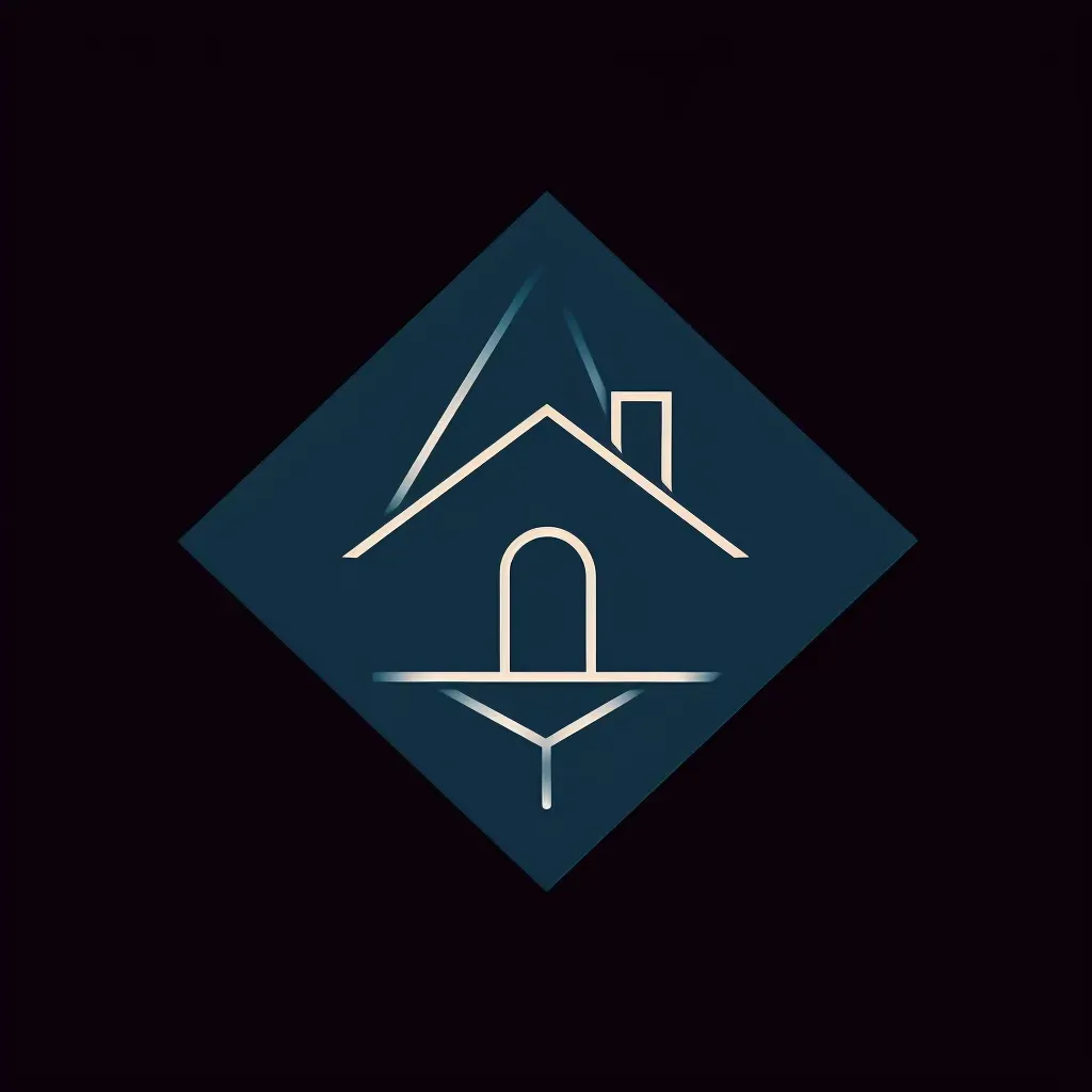 Logo with smart home icon in silver and blue colors - Image 4