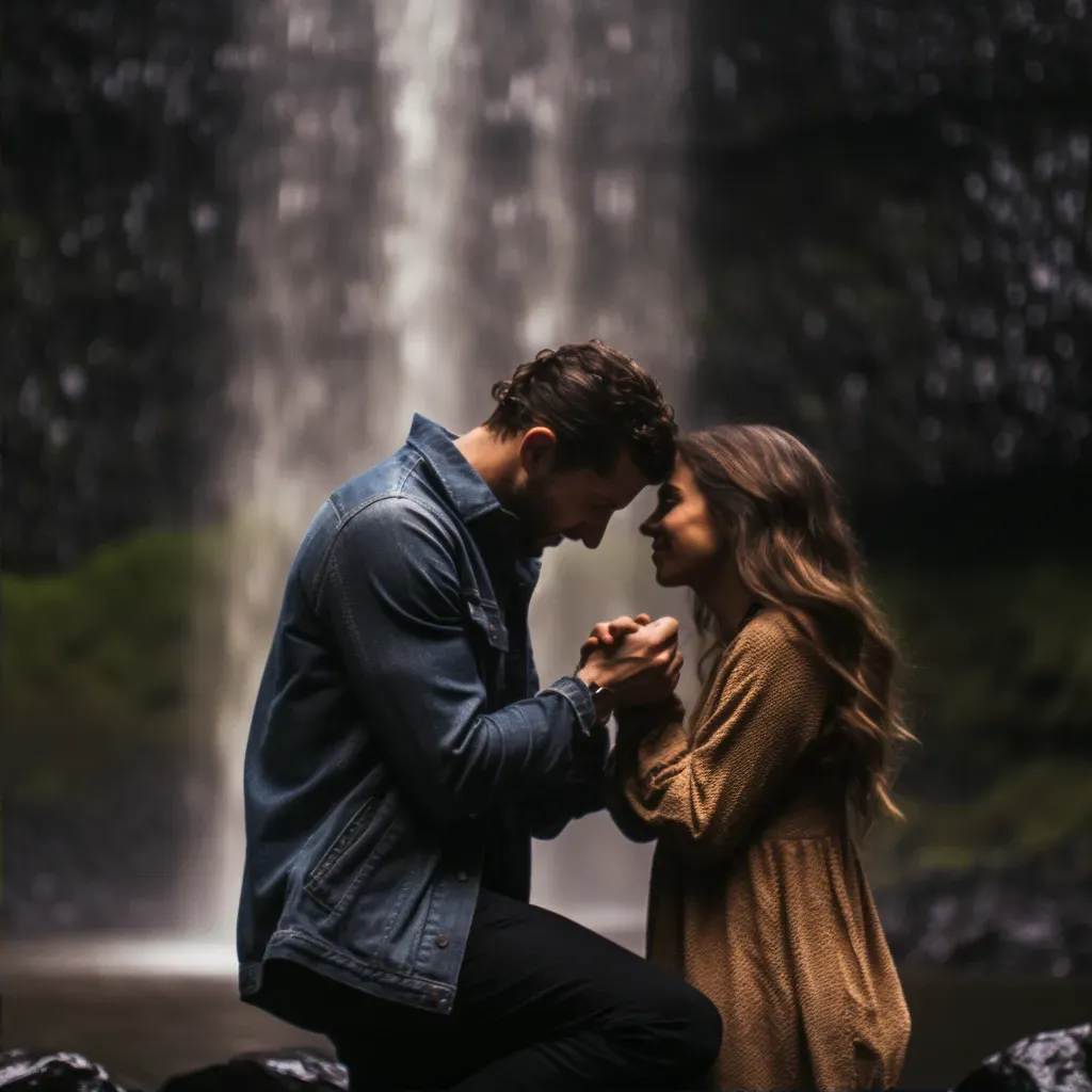 Engagement photography waterfall - Image 2