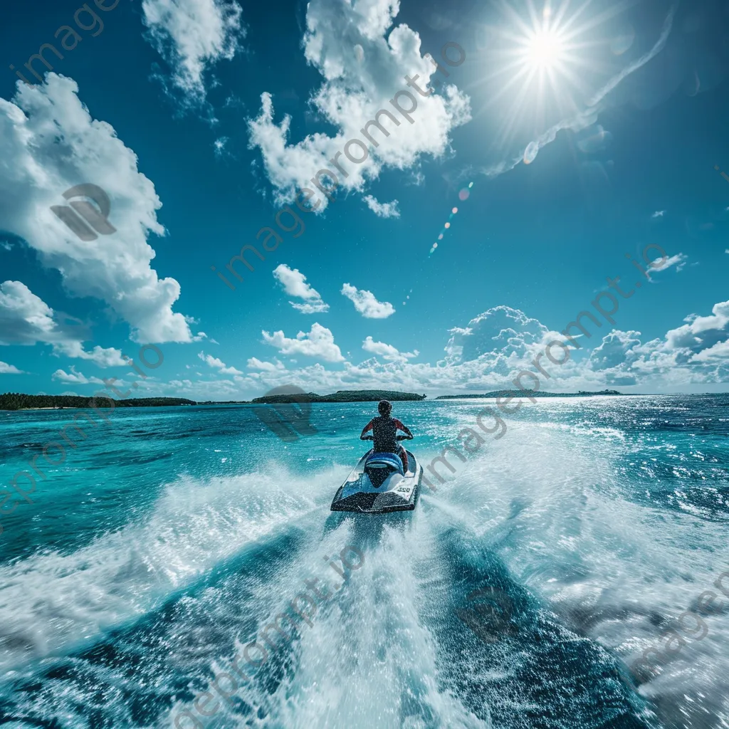 Jet ski rider on turquoise waters - Image 3