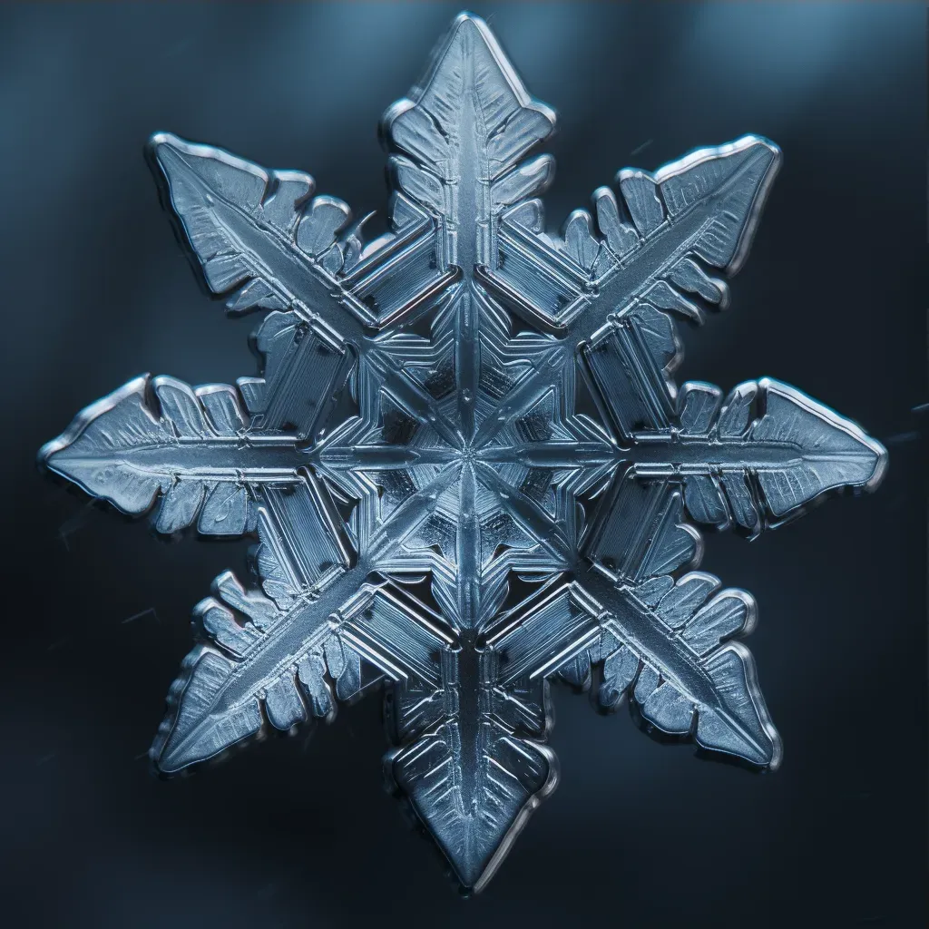 Intricate snowflake close-up view - Image 3