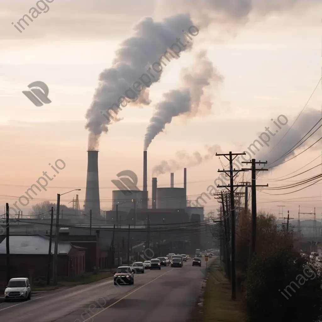 Smokestacks emitting toxic fumes in industrial area - Image 3