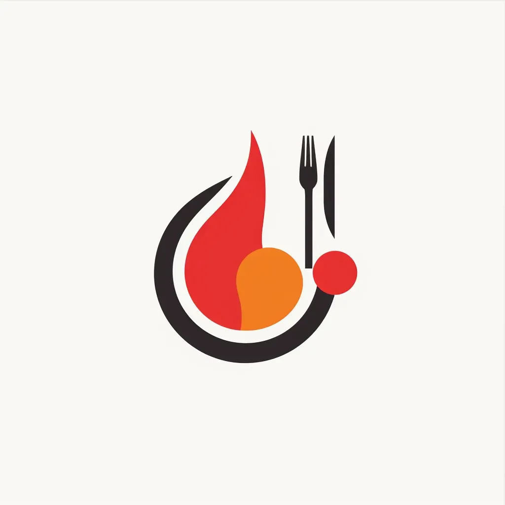 Abstract fork logo design in red and black - Image 3