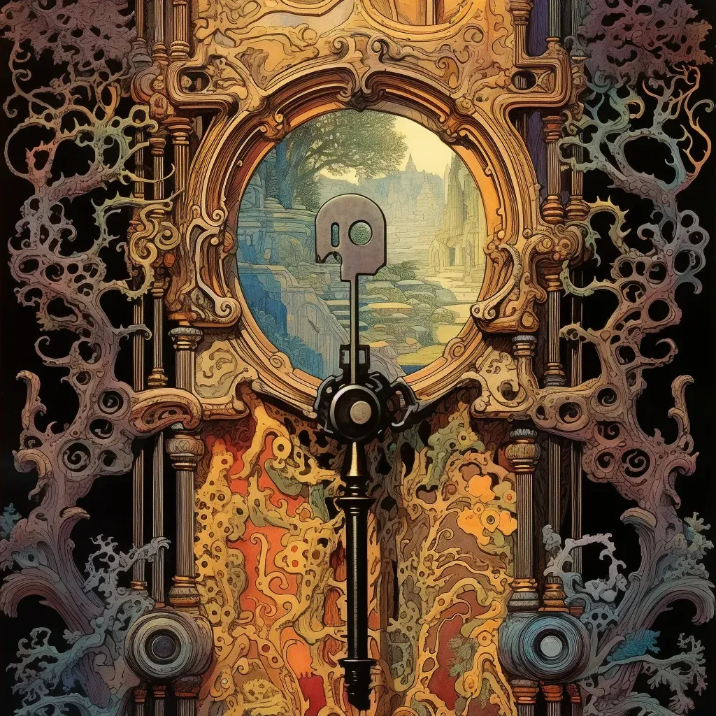 Illustration of a key unlocking a door - Image 2