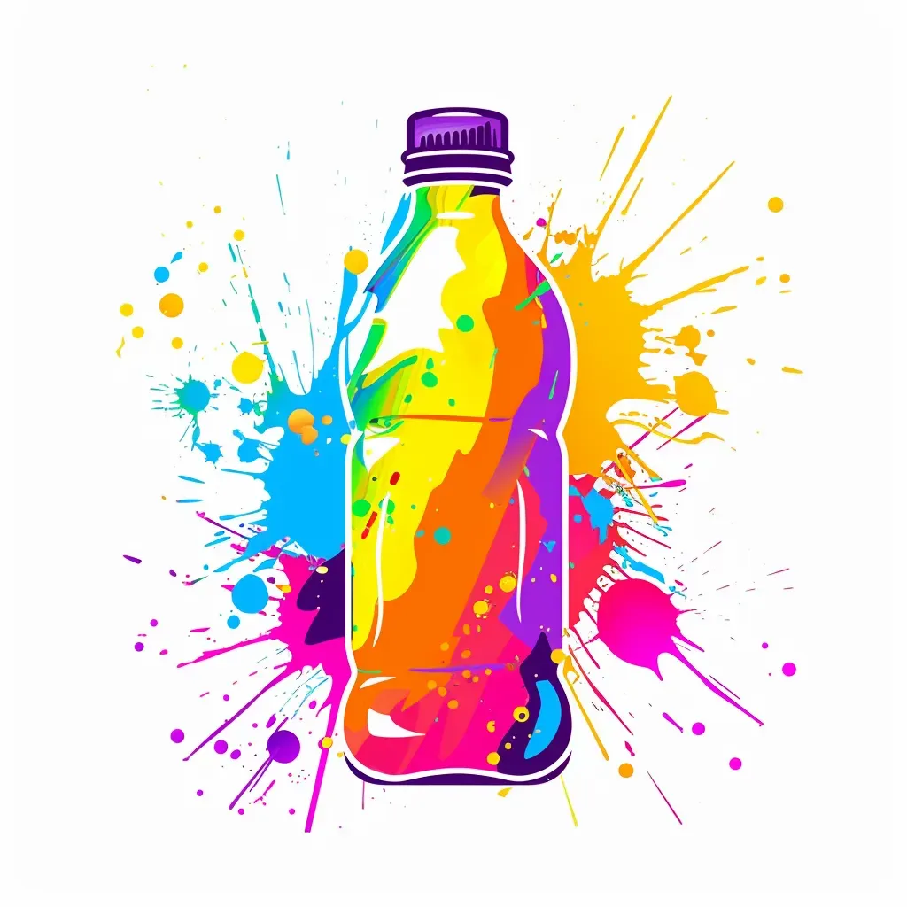 Explosive splash of vibrant colors logo for sports drink brand - Image 4