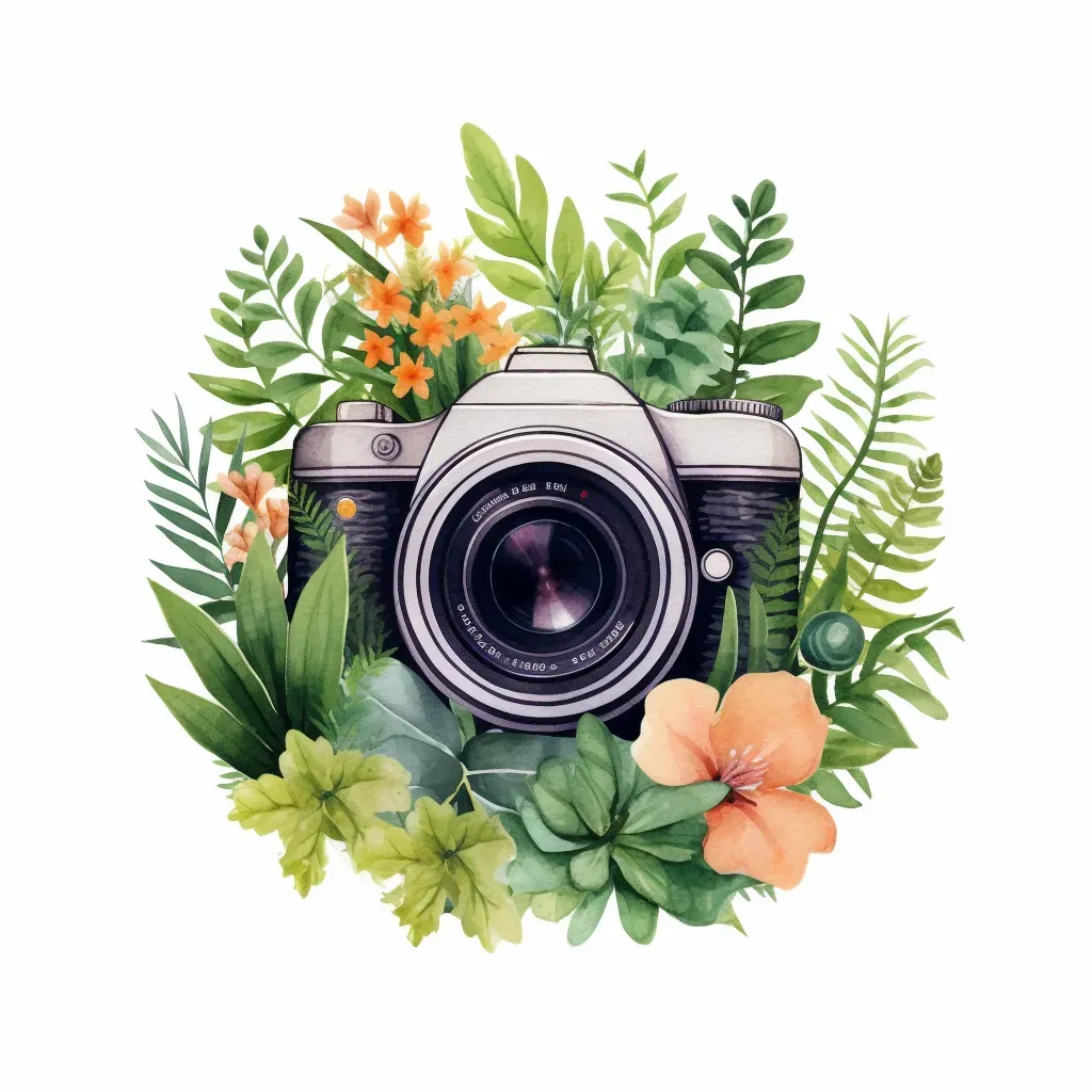 Camera Lens Logo for Nature Photography