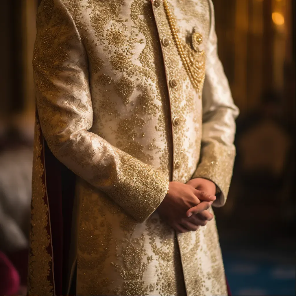 Indian sherwani at lavish wedding - Image 1