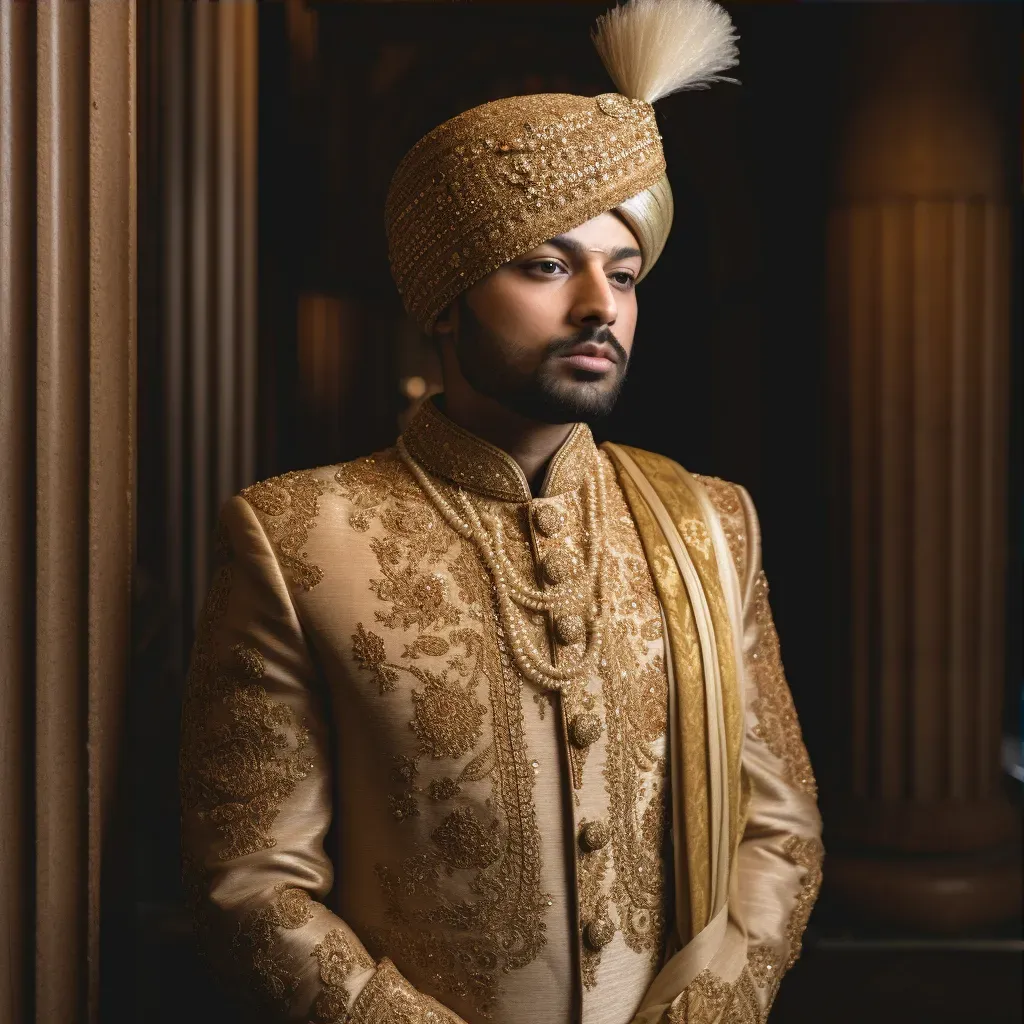 Indian sherwani at lavish wedding - Image 3