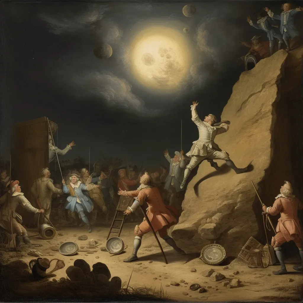 Dramatic depiction of a person on the moon - Image 1