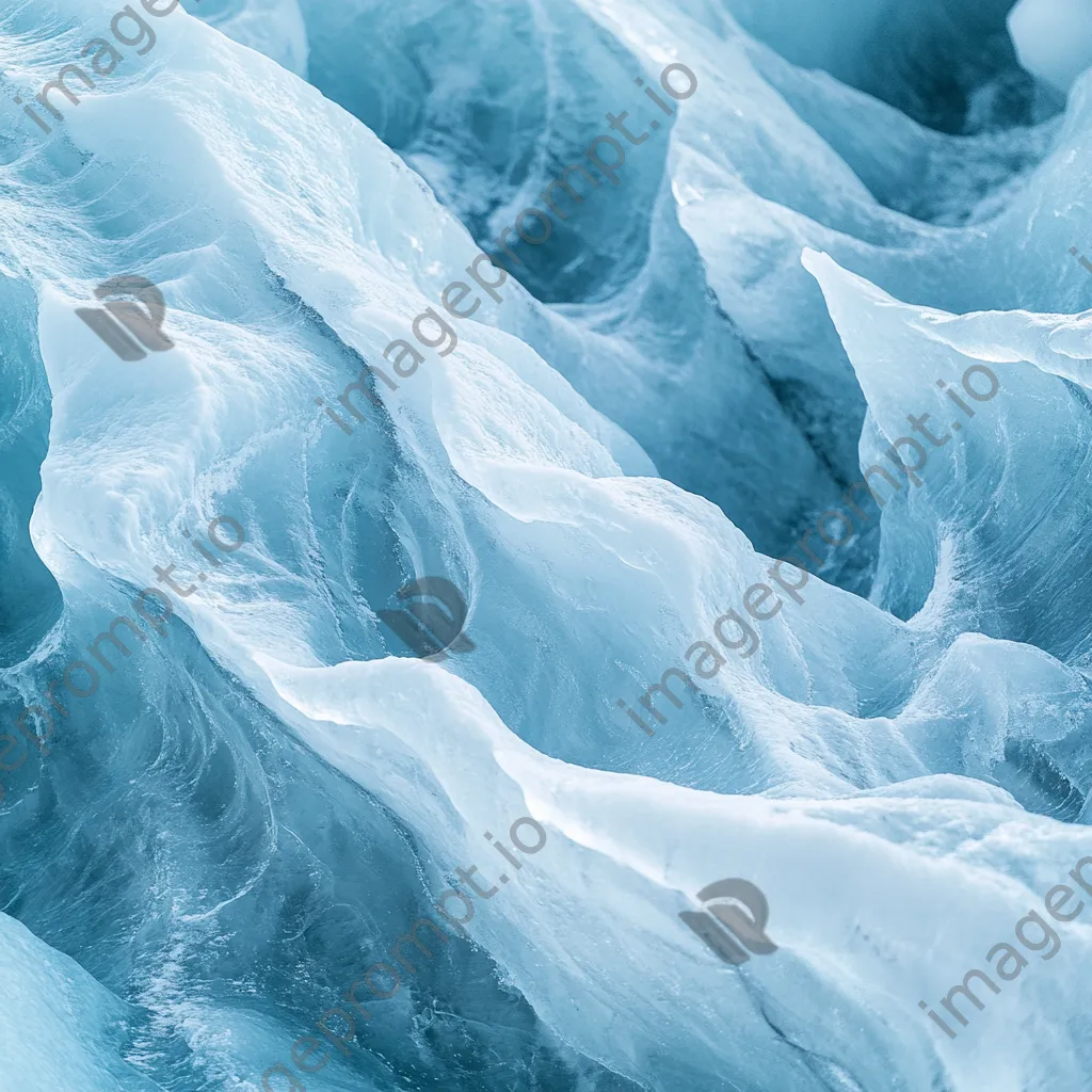 Close-up of intricate ice formations on a glacier - Image 2