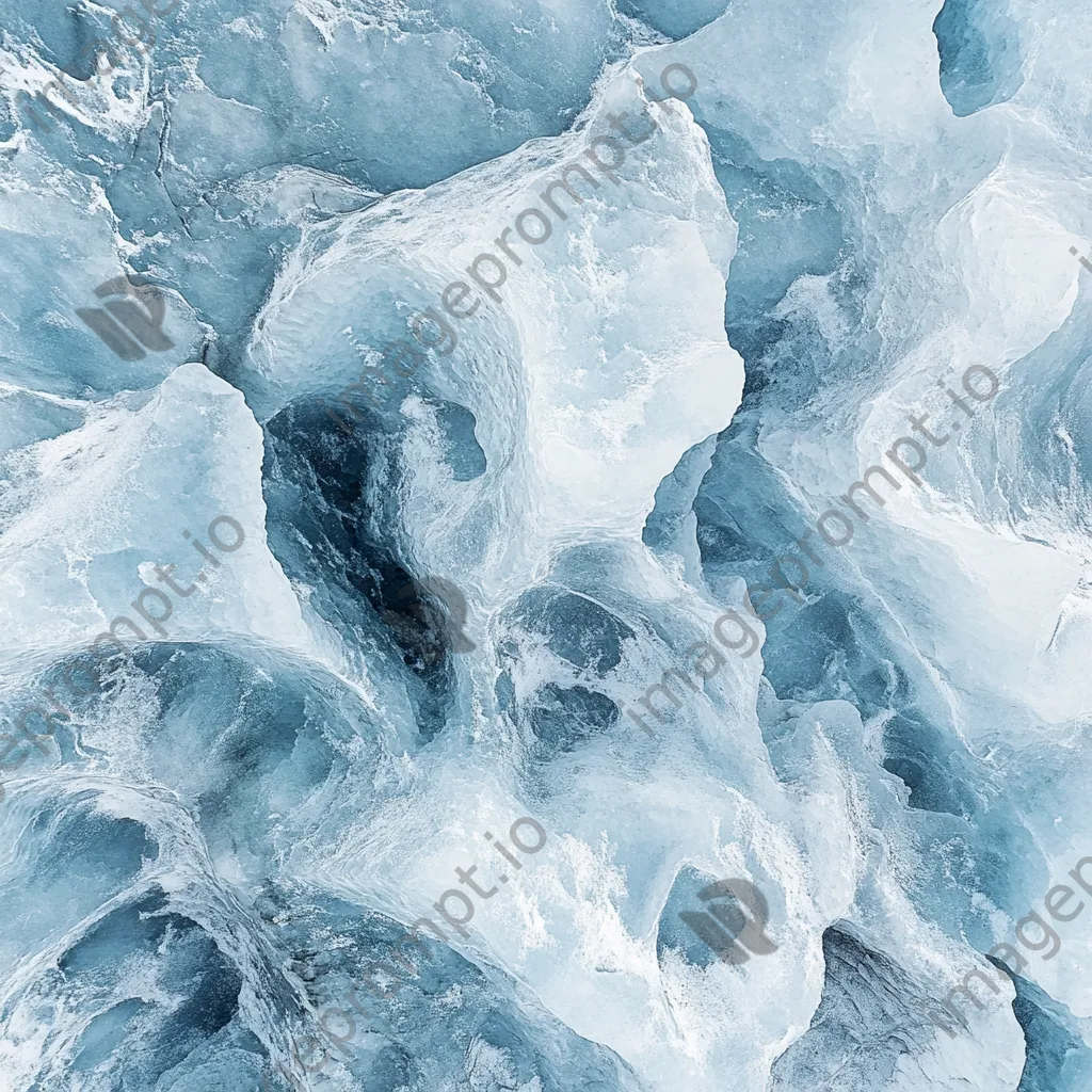 Close-up of intricate ice formations on a glacier - Image 4